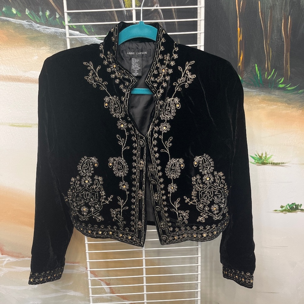 STUNNING Embellished  VELVET Jacket